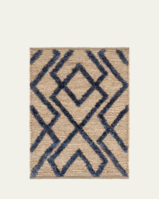 Marco Navy Jute Soumak Handwoven Rug, 3' x 5'